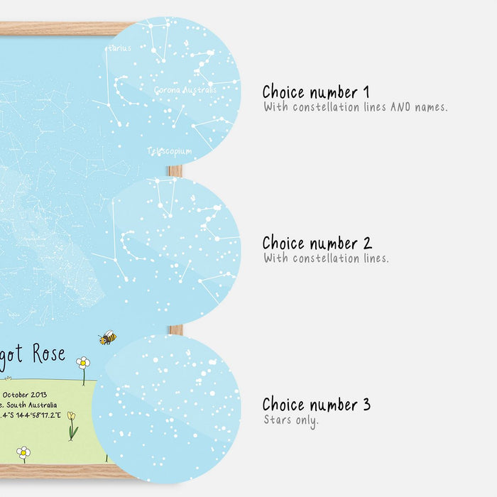 Wordfinders Club Custom Star Map Print