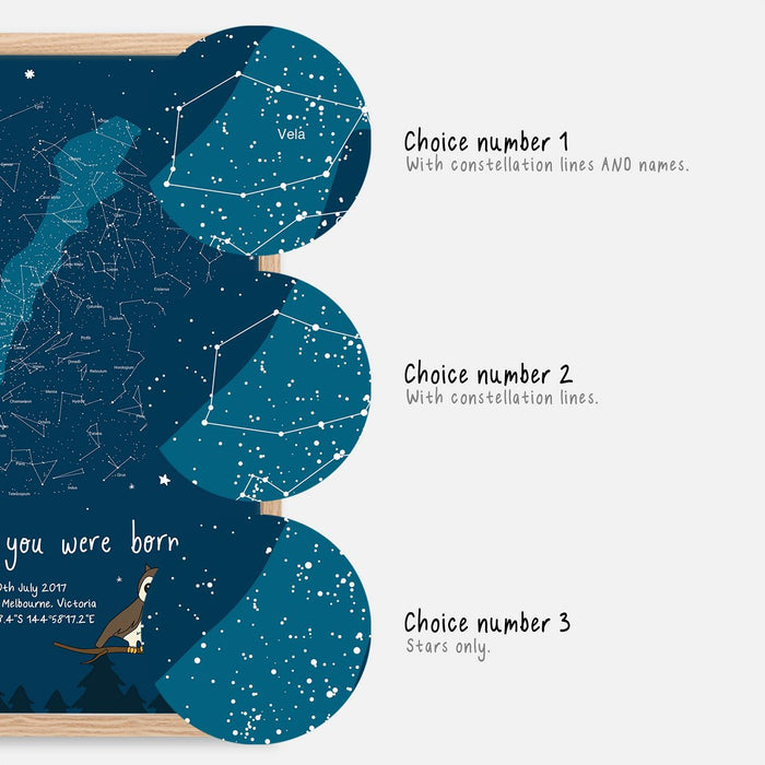 Wordfinders Club Custom Star Map Print