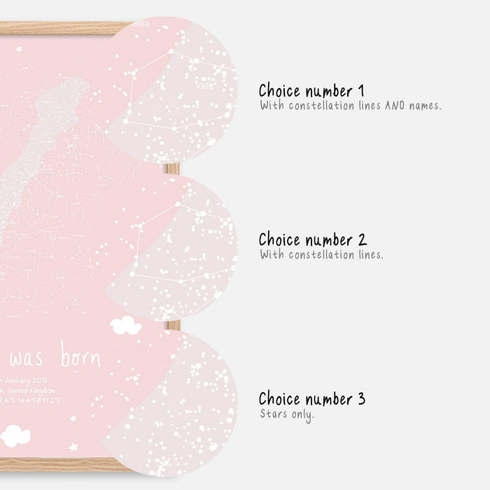 Wordfinders Club Custom Star Map Print