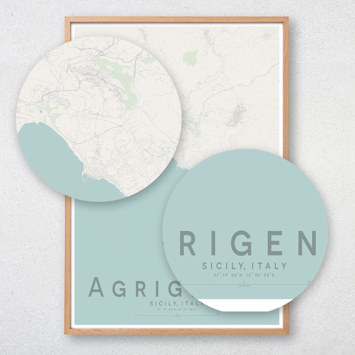 Agrigento Map Print