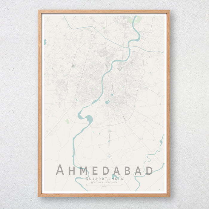 Ahmedabad Map Print