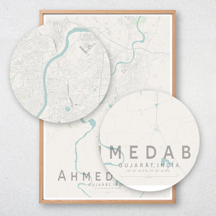 Ahmedabad Map Print