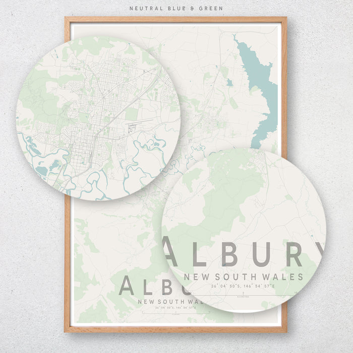 Albury Map Print