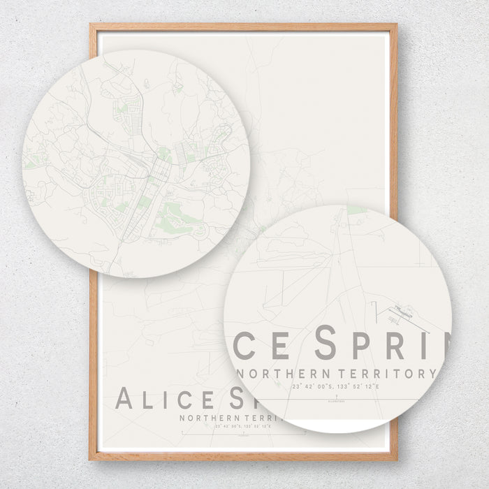 Alice Springs Map Print