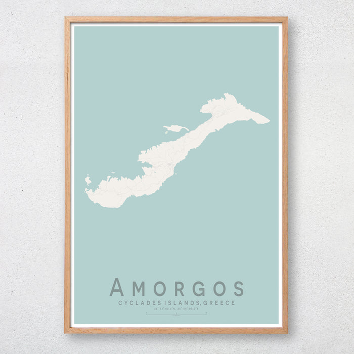 Amorgos Map Print