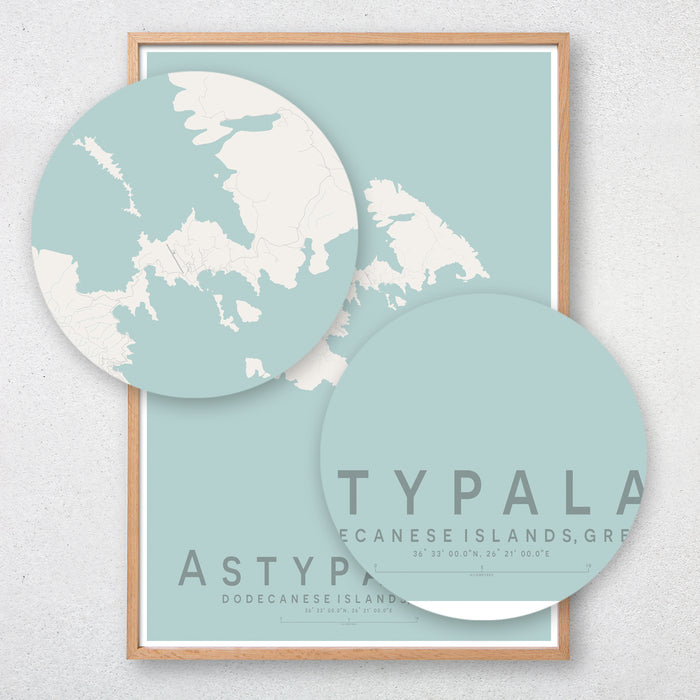 Astypalaia Map Print