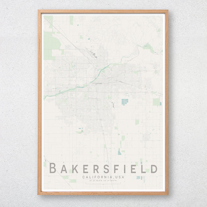 Bakersfield Map Print