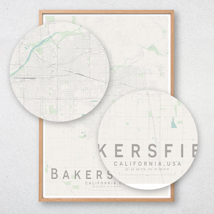 Bakersfield Map Print