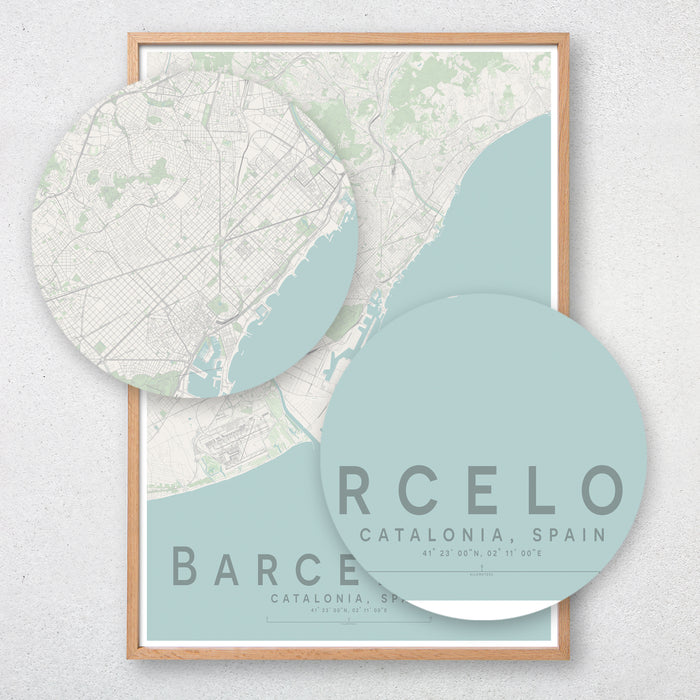 Barcelona Map Print