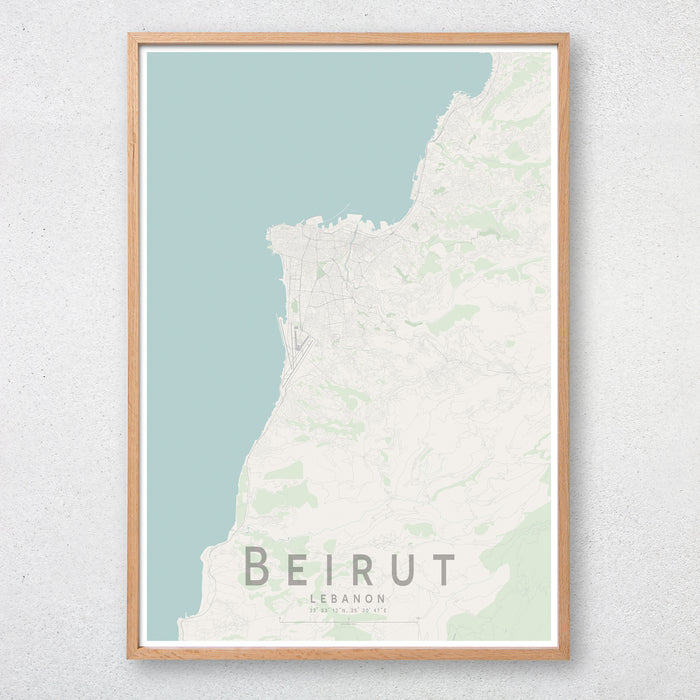 Beirut Map Print