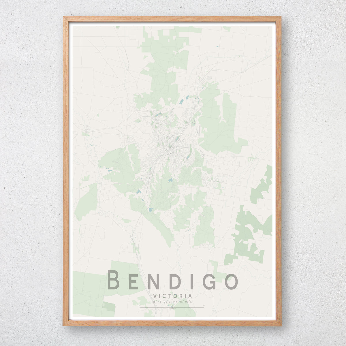 Bendigo Map Print Little Printery