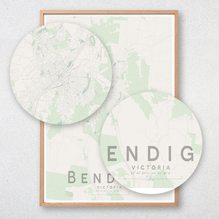 Bendigo Map Print