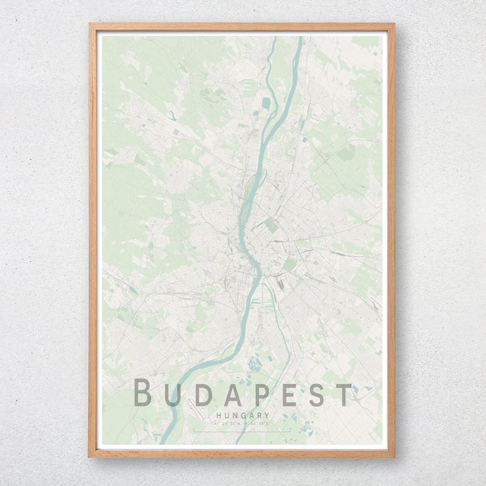 Budapest Map Print Little Printery