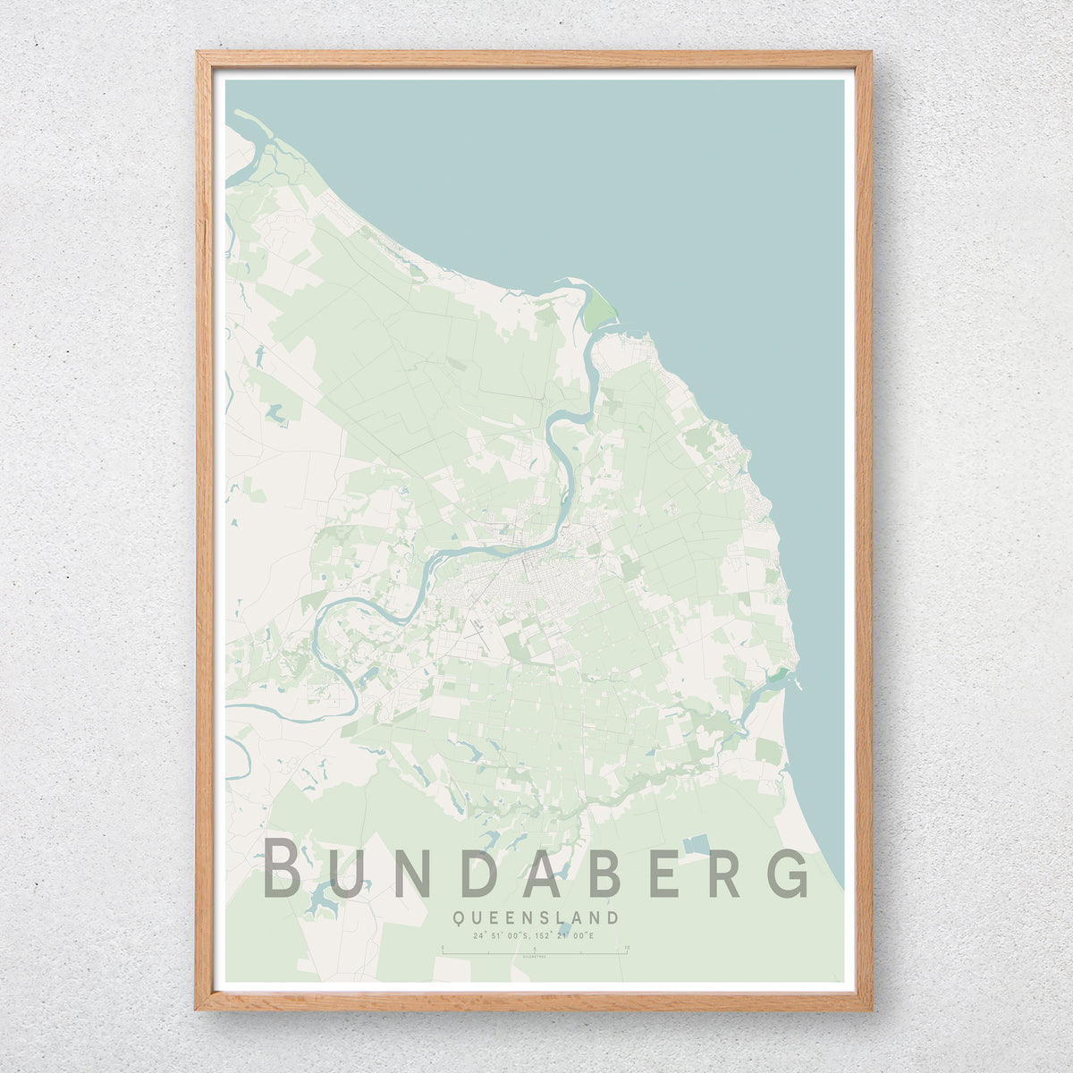 Bundaberg Map Print Little Printery