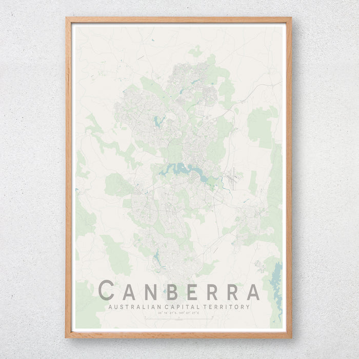 Canberra Map Print