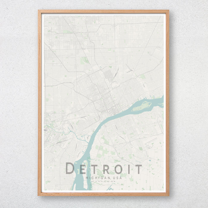 Detroit Map Print