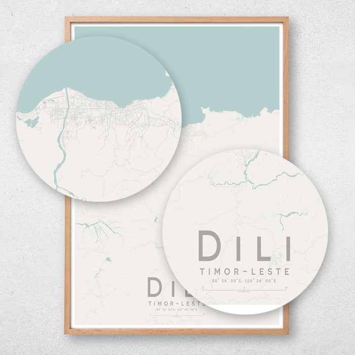 Dili Map Print
