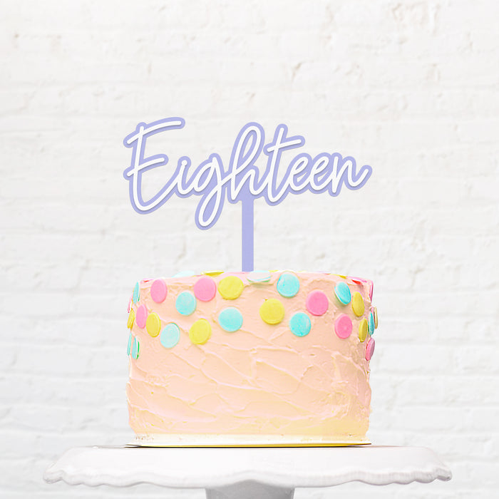 Eighteenth Birthday Cake Topper