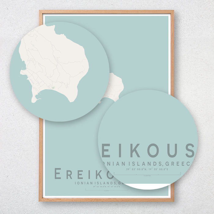 Ereikoussa Map Print