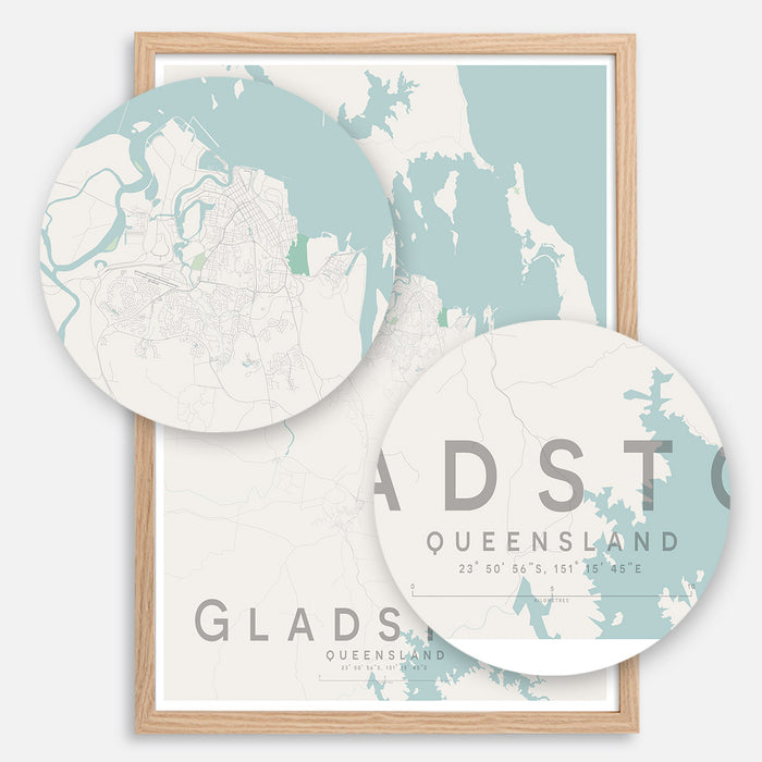 Gladstone Map Print