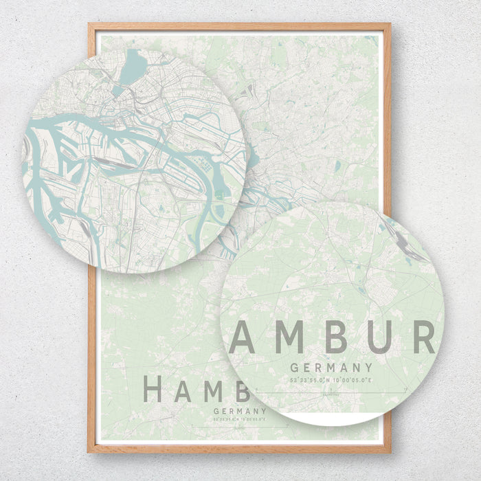 Hamburg Map Print