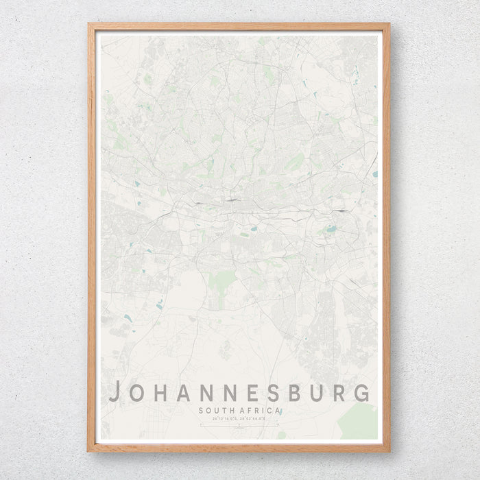 Johannesburg Map Print