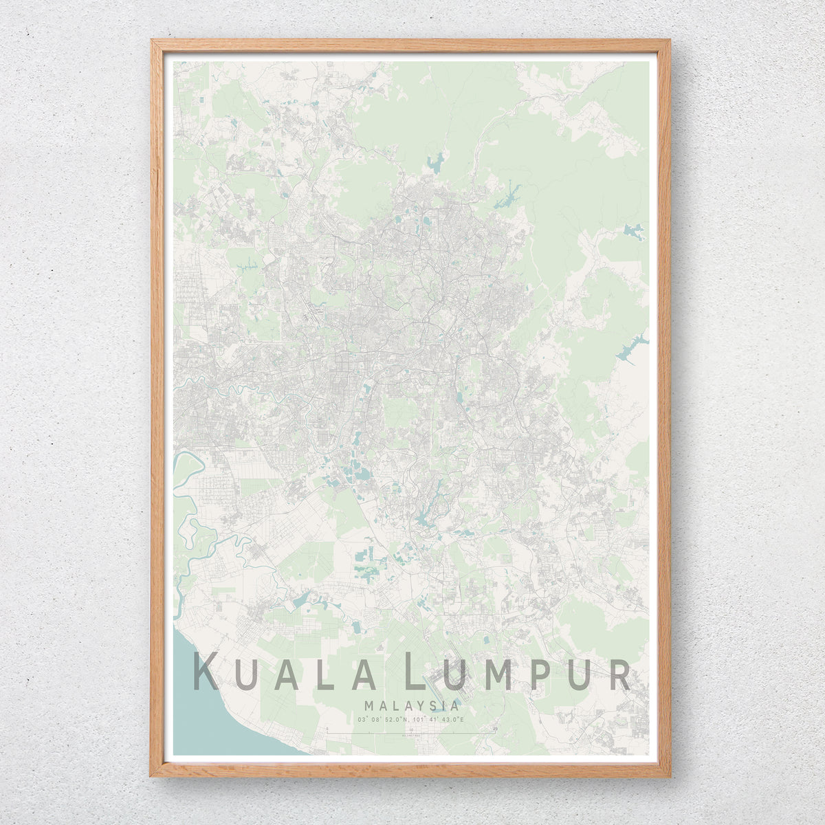 Kuala Lumpur Map Print Little Printery