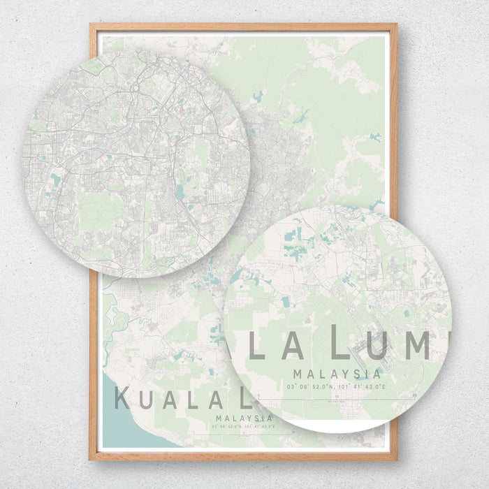 Kuala Lumpur Map Print