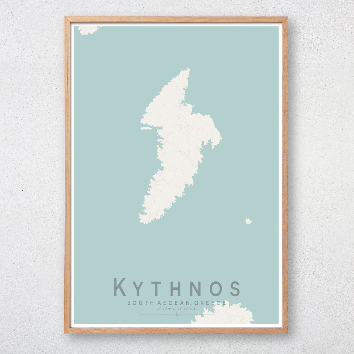 Kythnos Map Kythnos Map Print– Little Printery