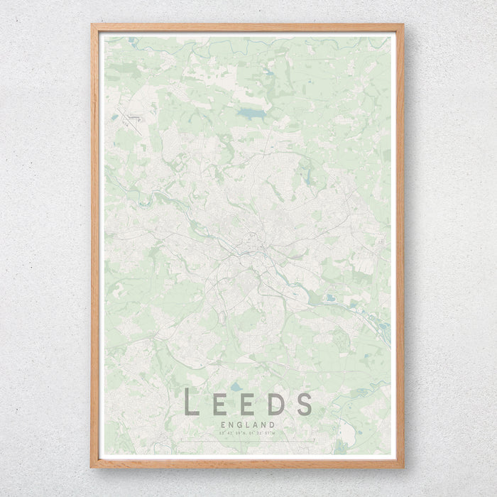 Leeds Map Print