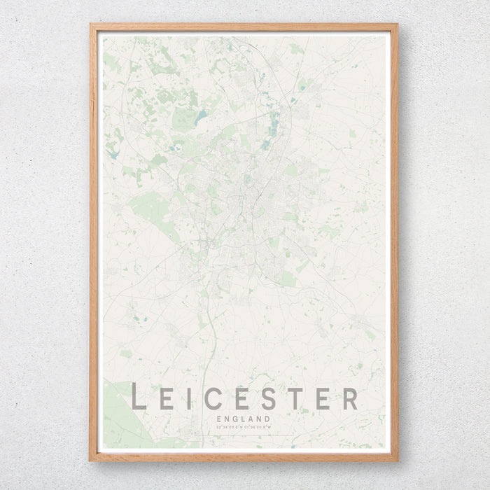 Leicester Map Print