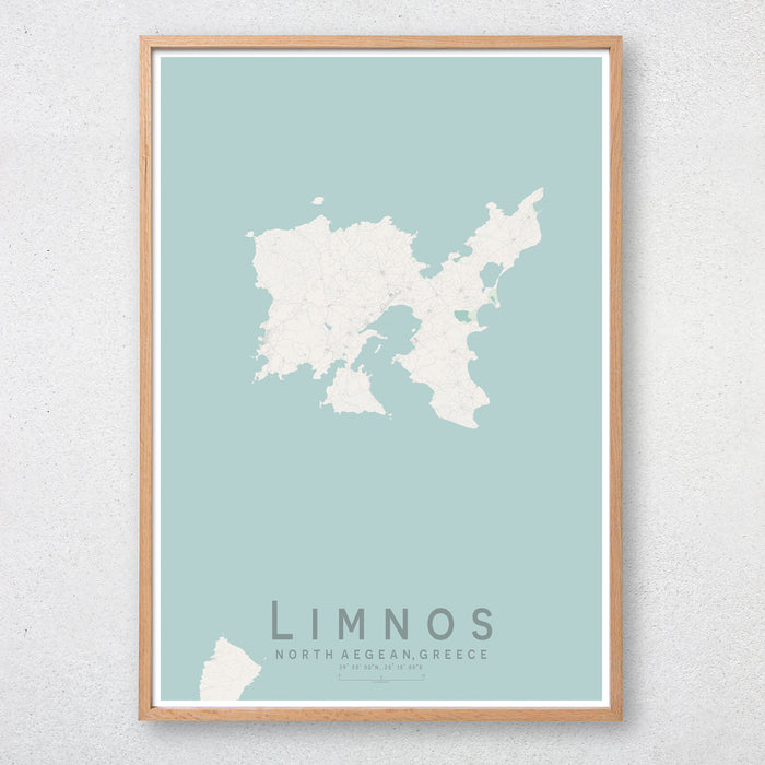 Lemnos Map Print