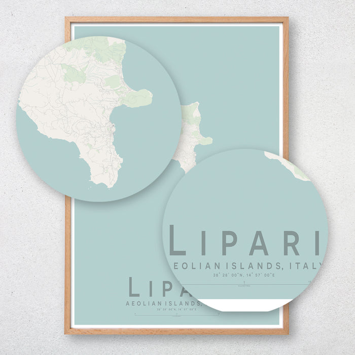 Lipsi Map Print