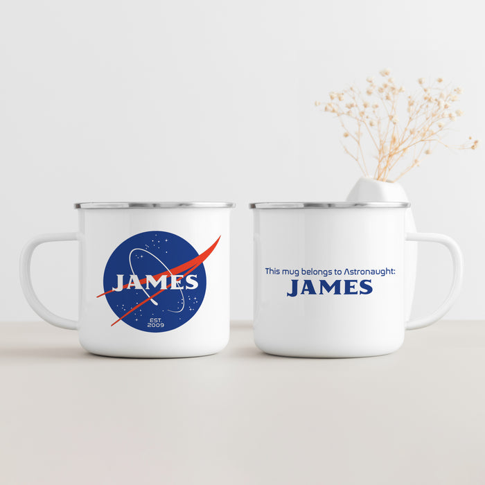 Personalised NASA Enamel Mug