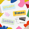 Custom name badge featuring a personalised design, ideal for professional identification and branding purposes.