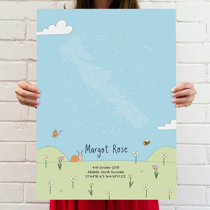 Wordfinders Club Custom Star Map Print