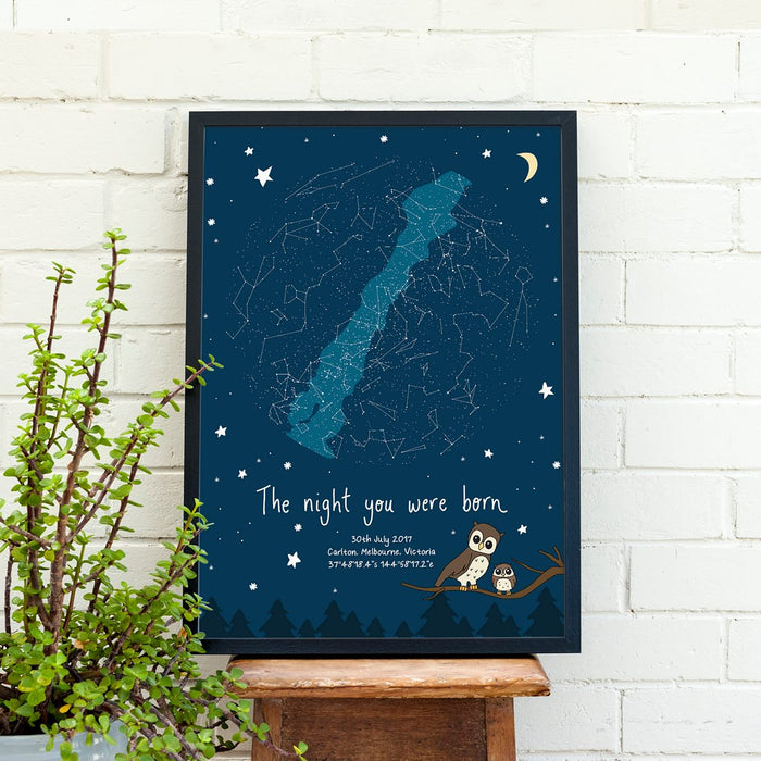 Wordfinders Club Custom Star Map Print
