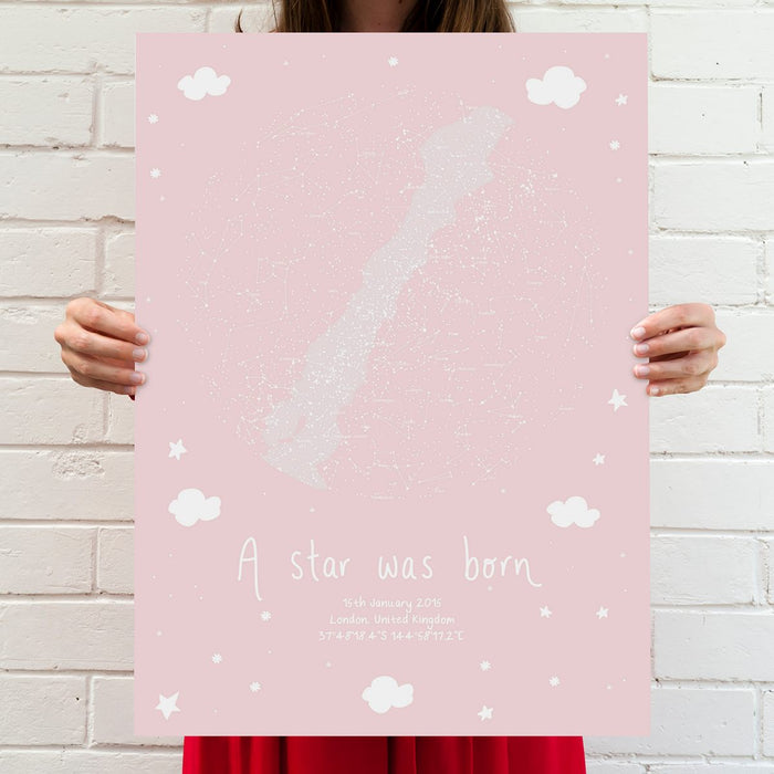 Wordfinders Club Custom Star Map Print