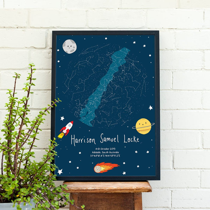 Wordfinders Club Custom Star Map Print