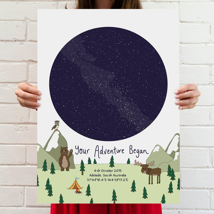 Wordfinders Club Custom Star Map Print