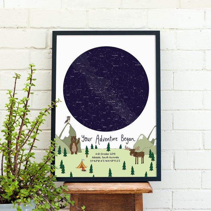 Wordfinders Club Custom Star Map Print